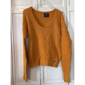 Abercrombie & Fitch Goldenrod Knit Sweater 100% Cotton Size S